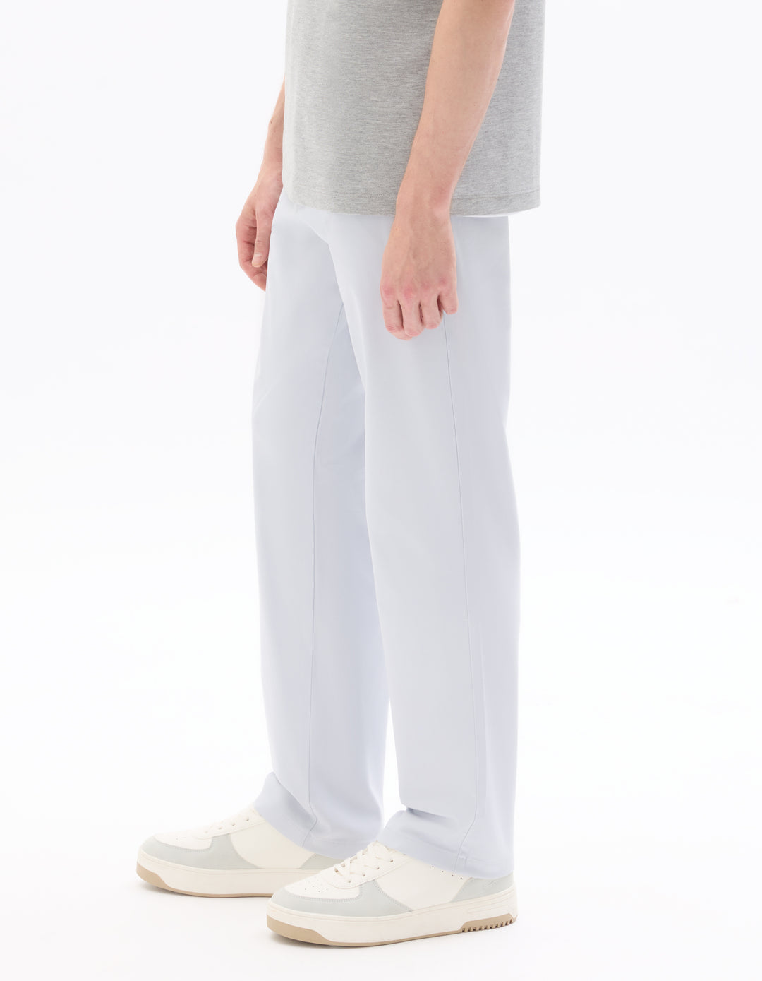 Straight Fit Stretch Cotton Chino Pants - Regular Length