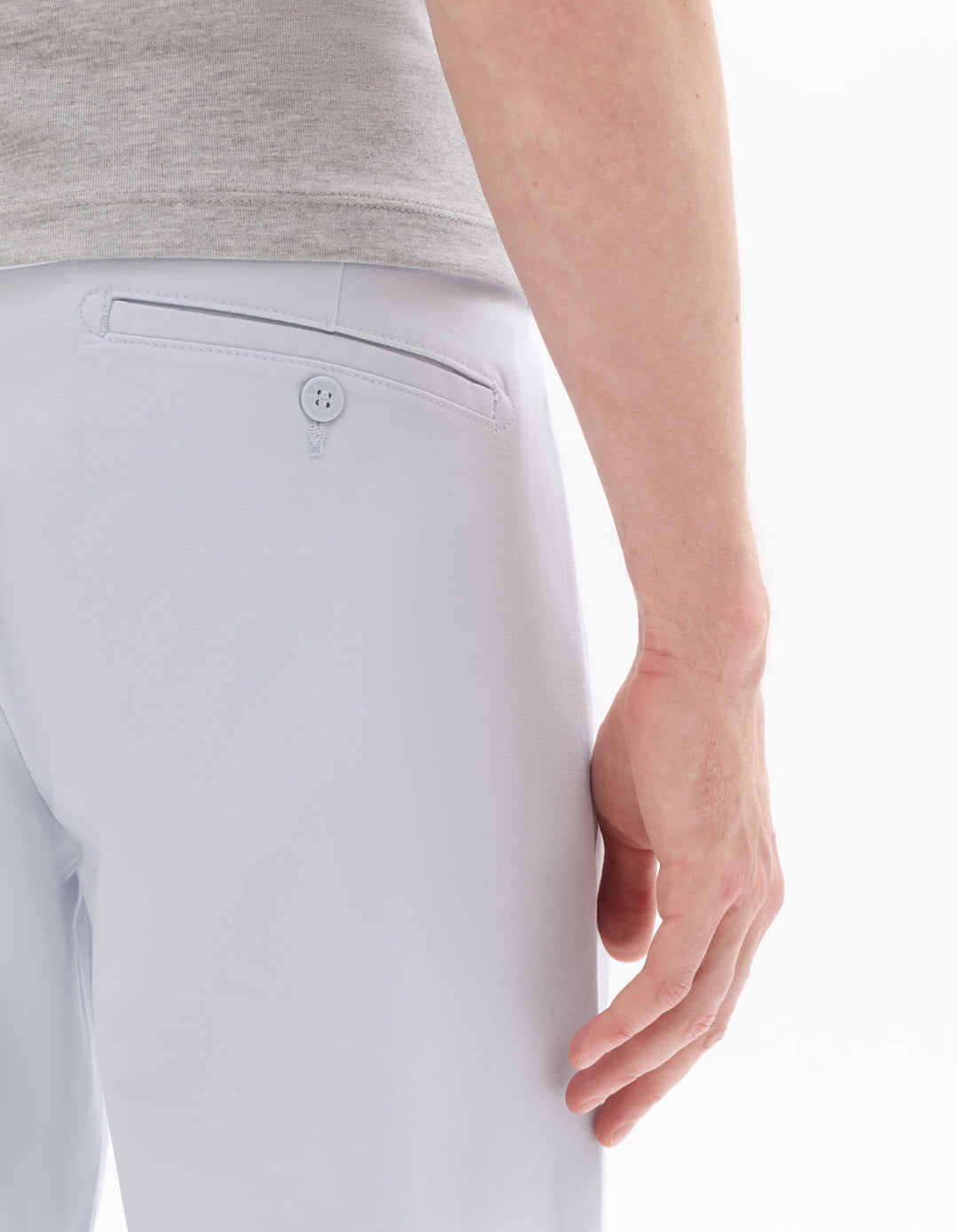 Straight Fit Stretch Cotton Chino Pants - Regular Length