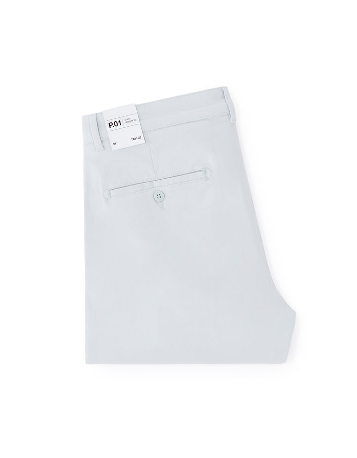 Straight Fit Stretch Cotton Chino Pants - Regular Length