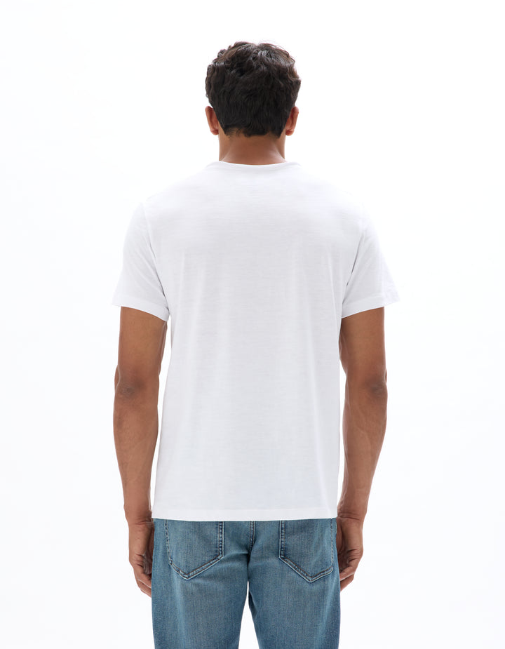 Men - Knitted - T-Shirt - Short sleeves - Henley collar