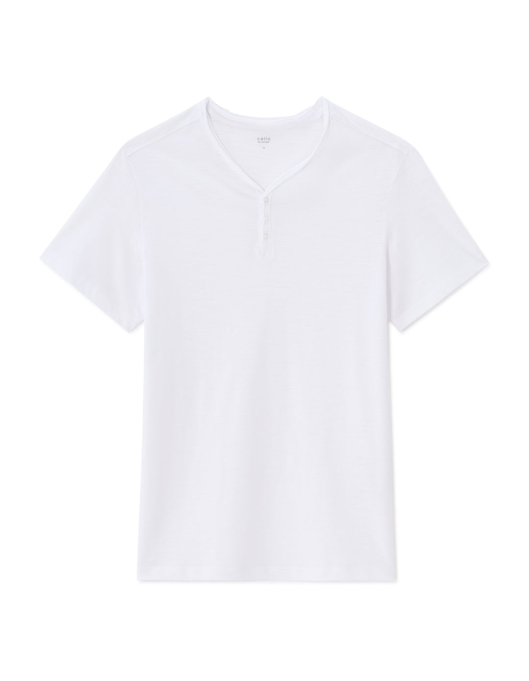 Men - Knitted - T-Shirt - Short sleeves - Henley collar