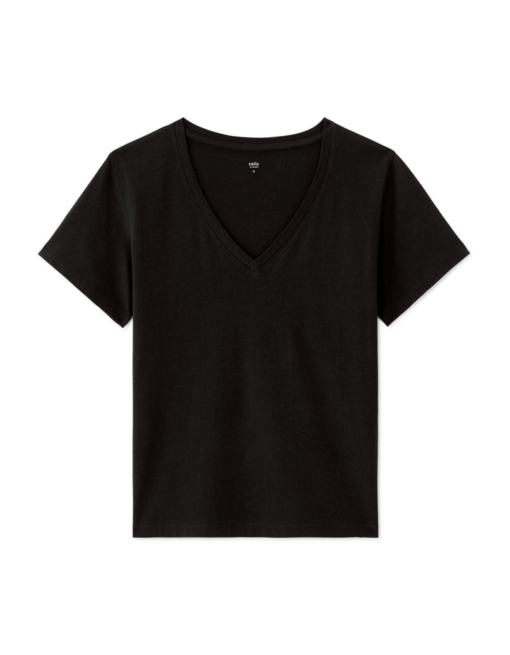 V-neck T-shirt 100% organic cotton