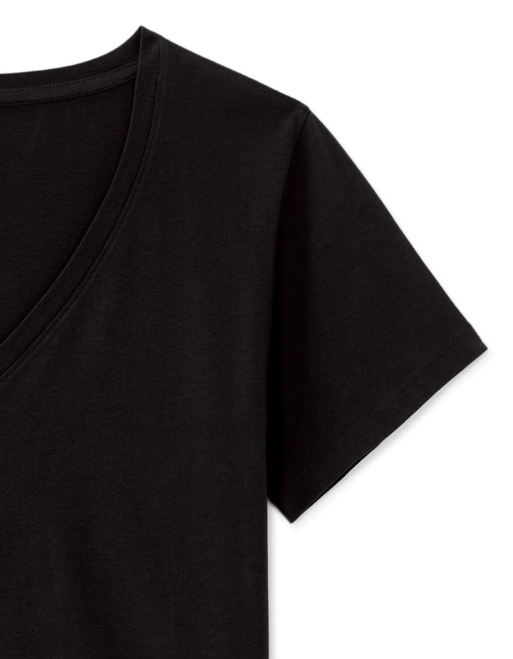 V-neck T-shirt 100% organic cotton