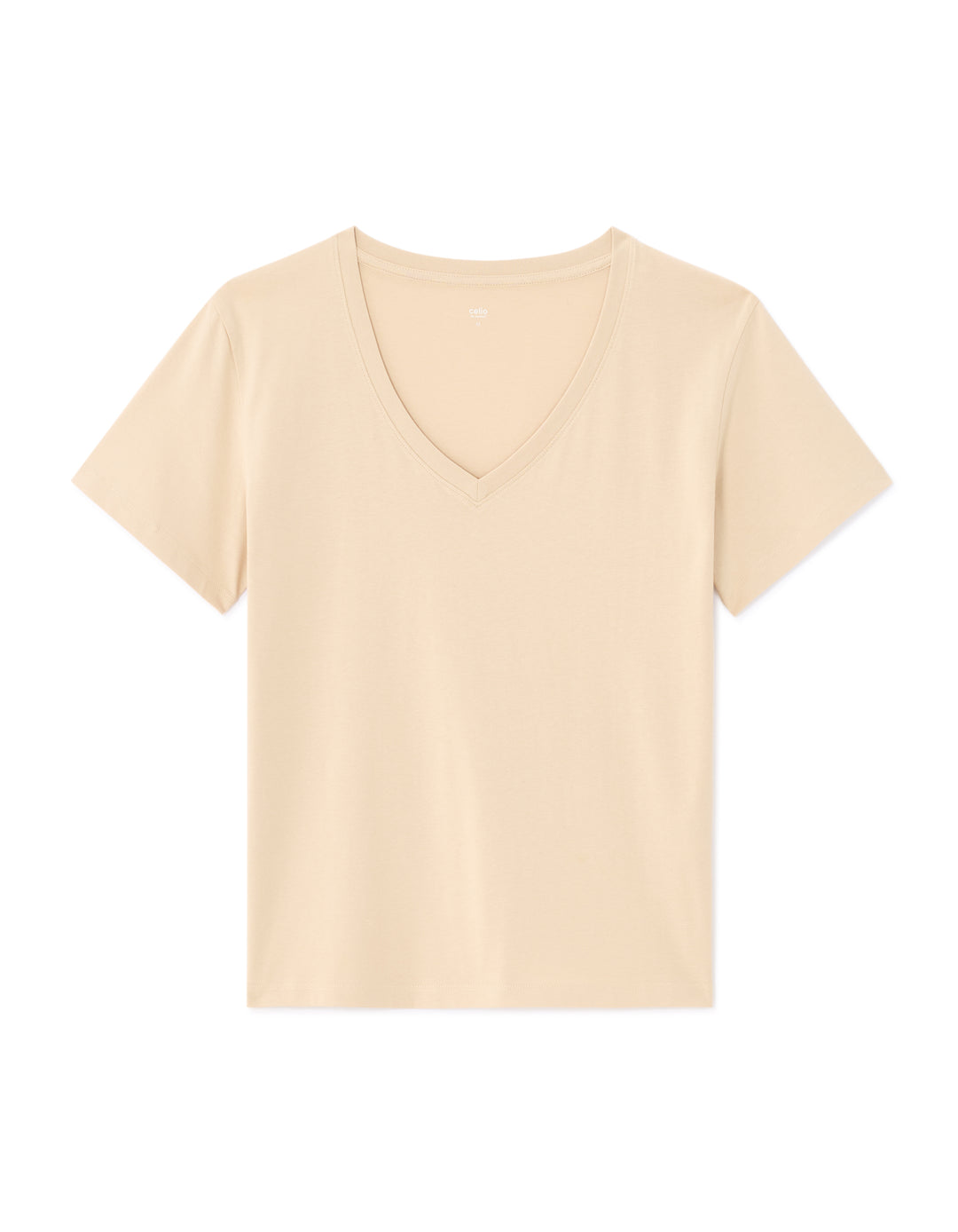 V-neck T-shirt 100% organic cotton