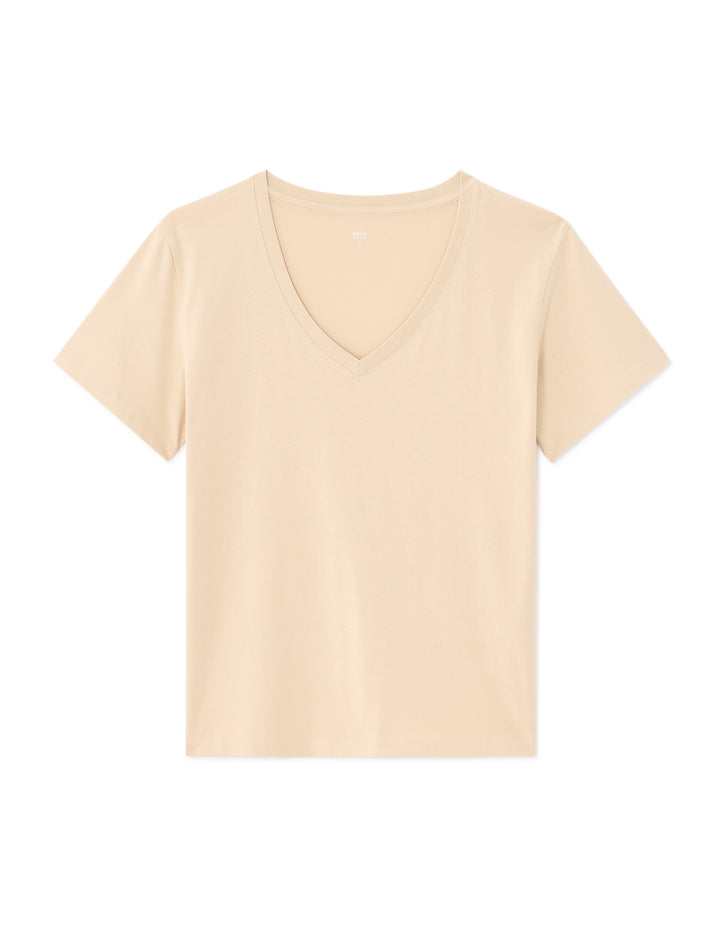 V-neck T-shirt 100% organic cotton