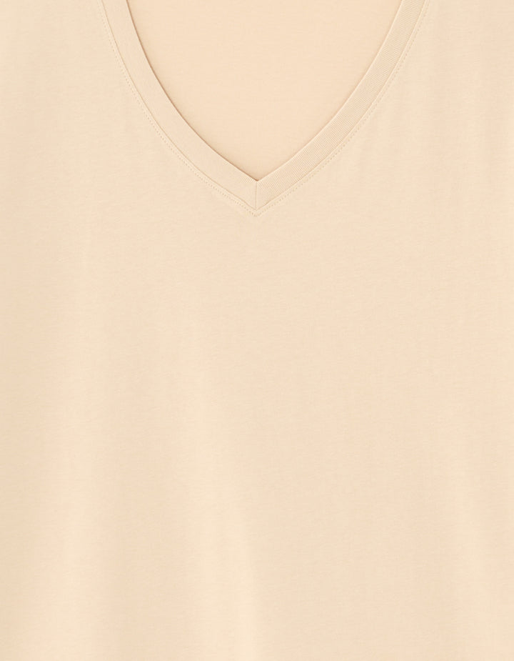 V-neck T-shirt 100% organic cotton