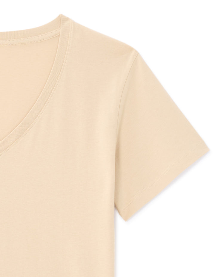 V-neck T-shirt 100% organic cotton