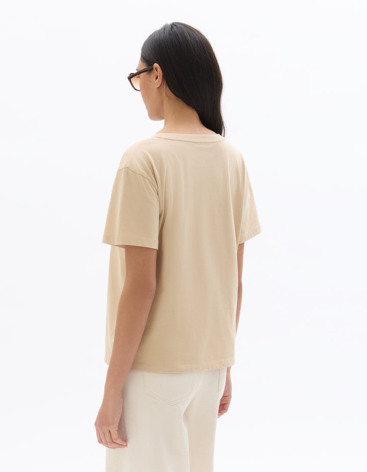 V-neck T-shirt 100% organic cotton
