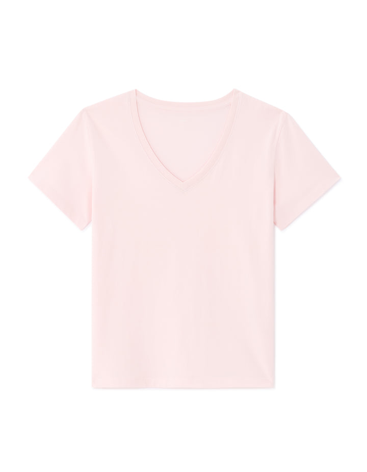 V-neck T-shirt 100% organic cotton