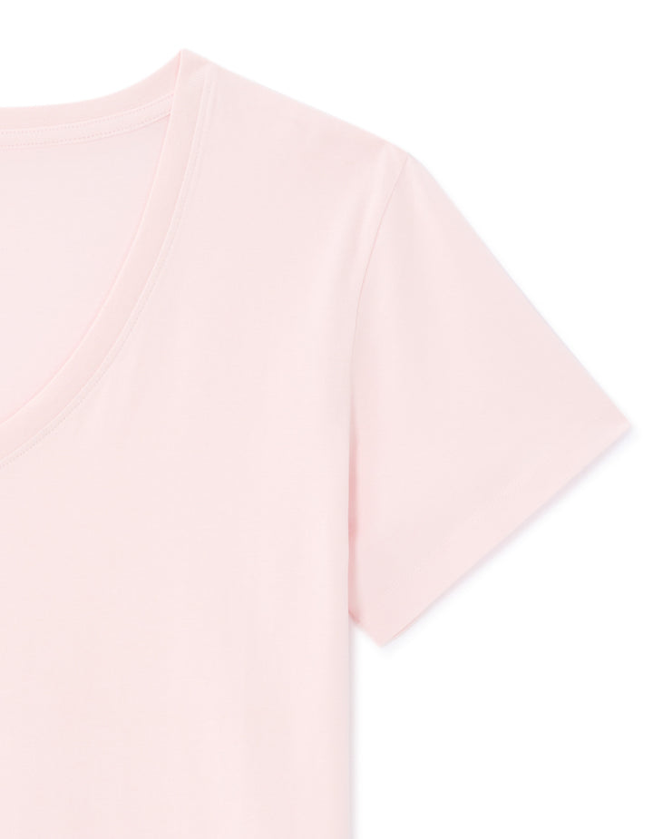 V-neck T-shirt 100% organic cotton
