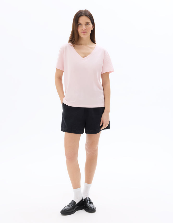 V-neck T-shirt 100% organic cotton