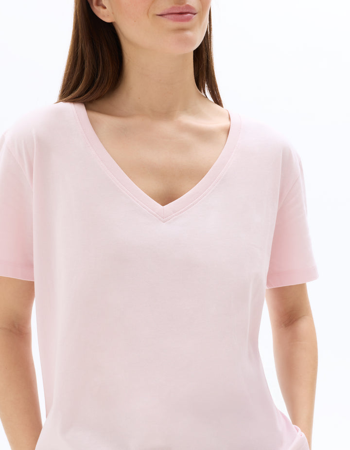 V-neck T-shirt 100% organic cotton