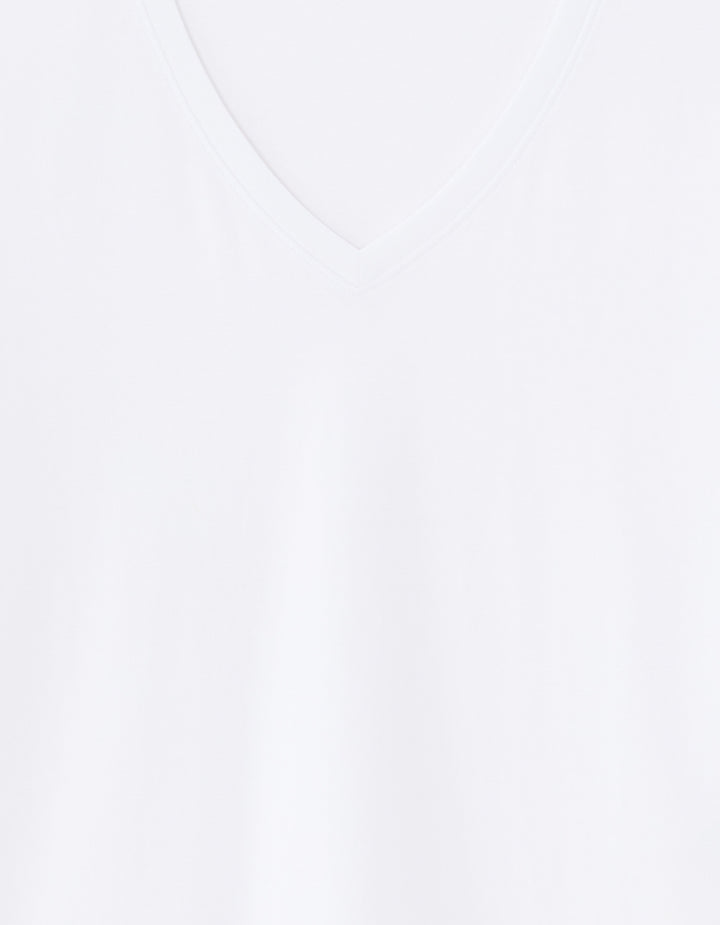V-neck T-shirt 100% organic cotton