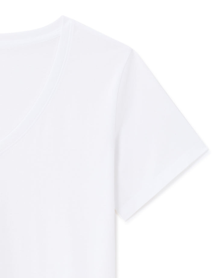 V-neck T-shirt 100% organic cotton