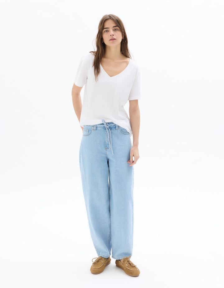 V-neck T-shirt 100% organic cotton