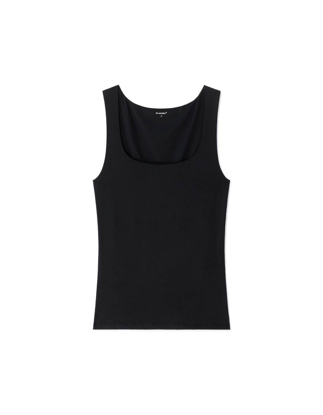 Wide-strapped polyamide tank top