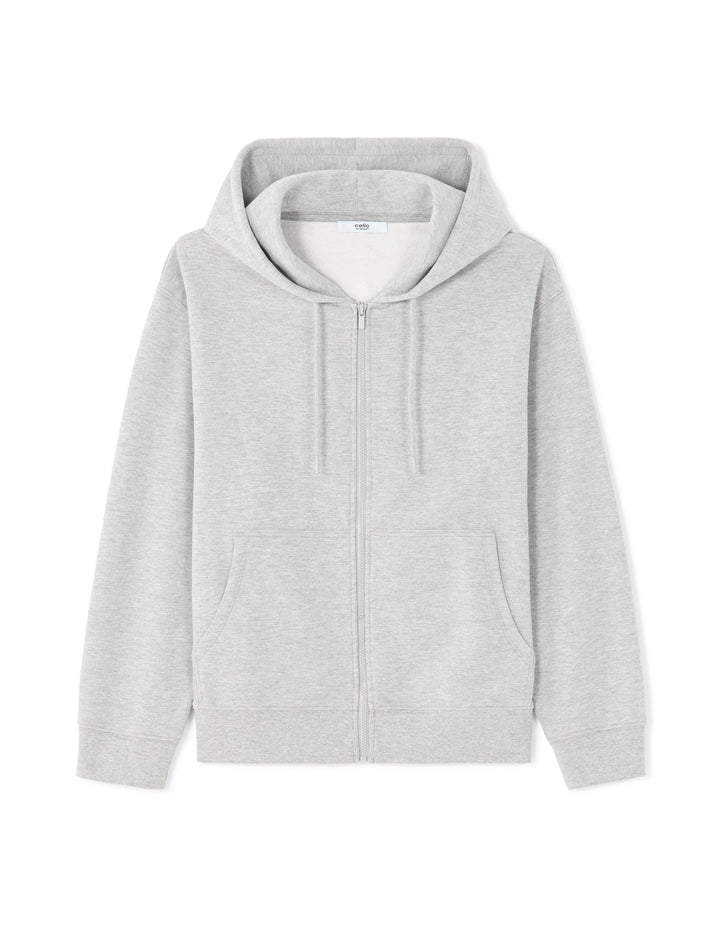 Fleece zip-up hoodie