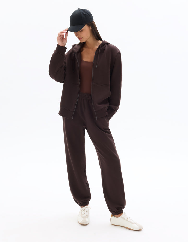Fleece zip-up hoodie