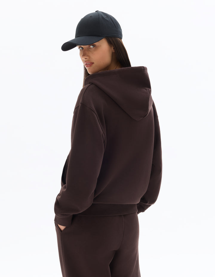 Fleece zip-up hoodie