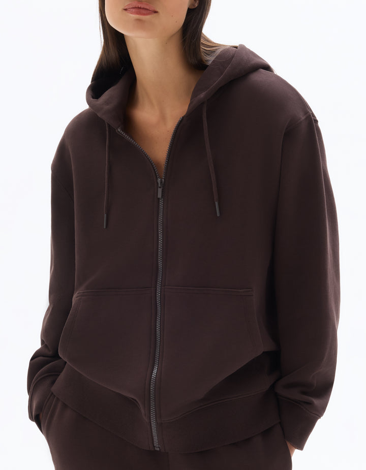Fleece zip-up hoodie