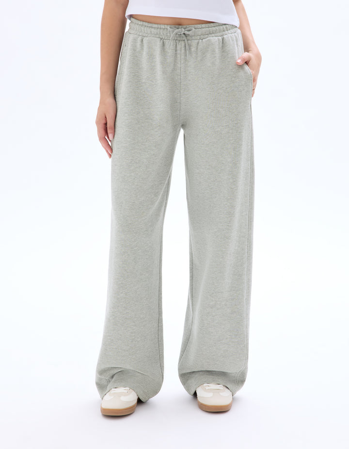 Wide-leg fleece joggers