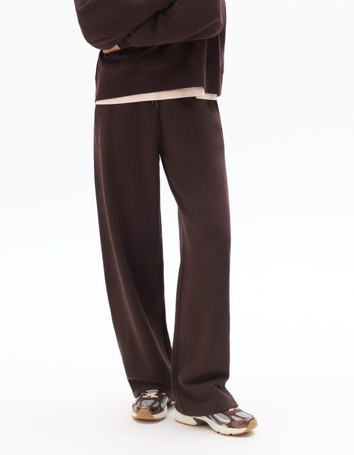 Wide-leg fleece joggers