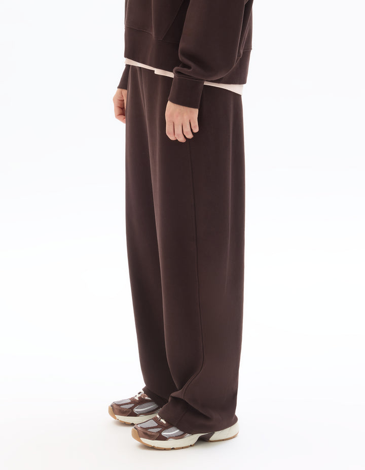 Wide-leg fleece joggers