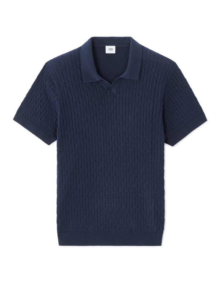 Men - Knitted - Polo Shirt - Short sleeves