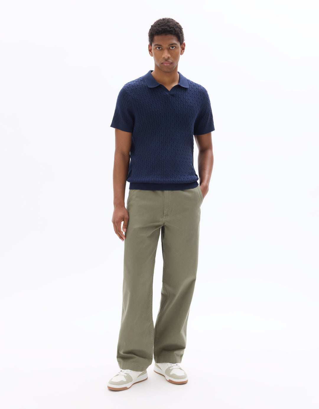 Men - Knitted - Polo Shirt - Short sleeves