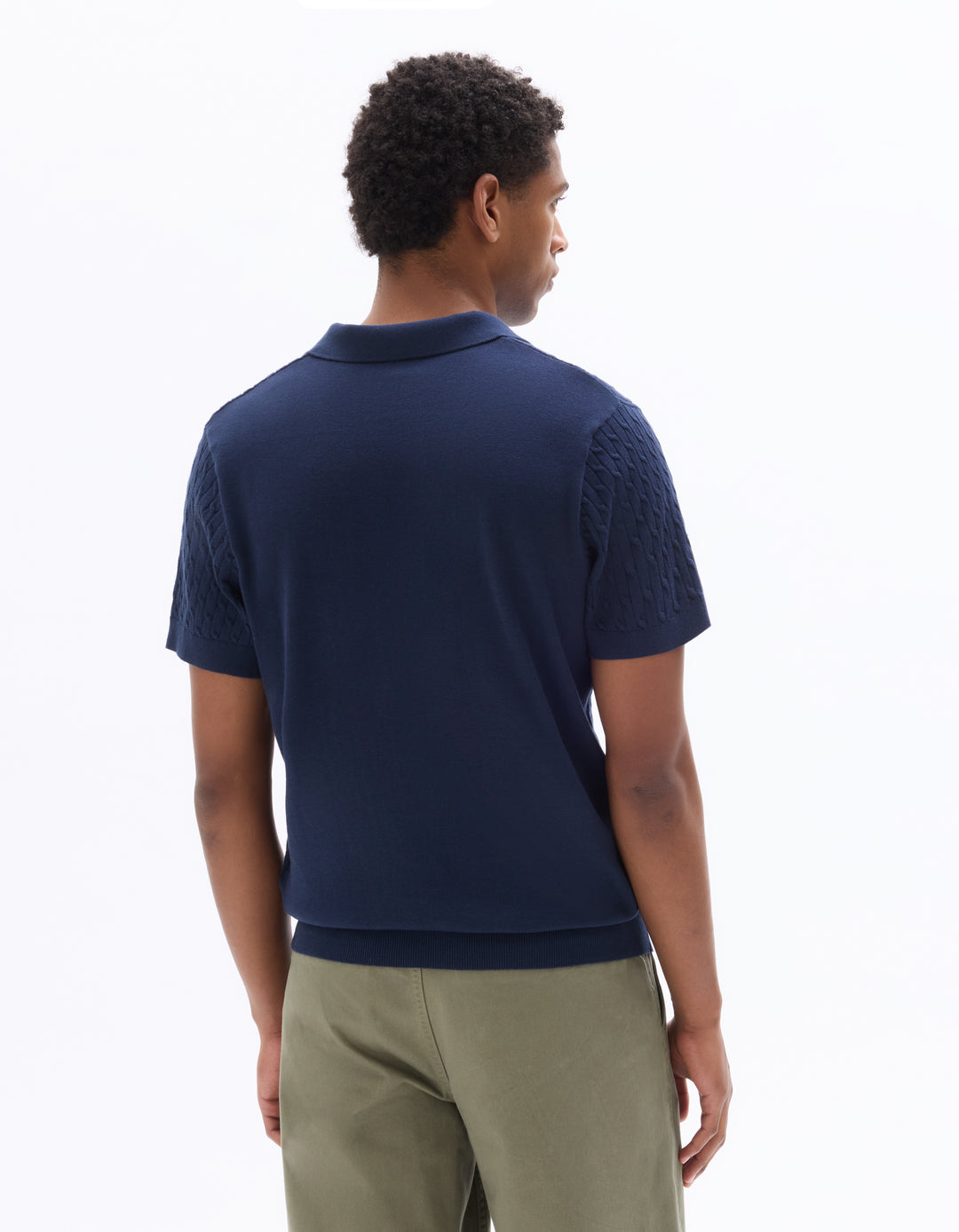 Men - Knitted - Polo Shirt - Short sleeves