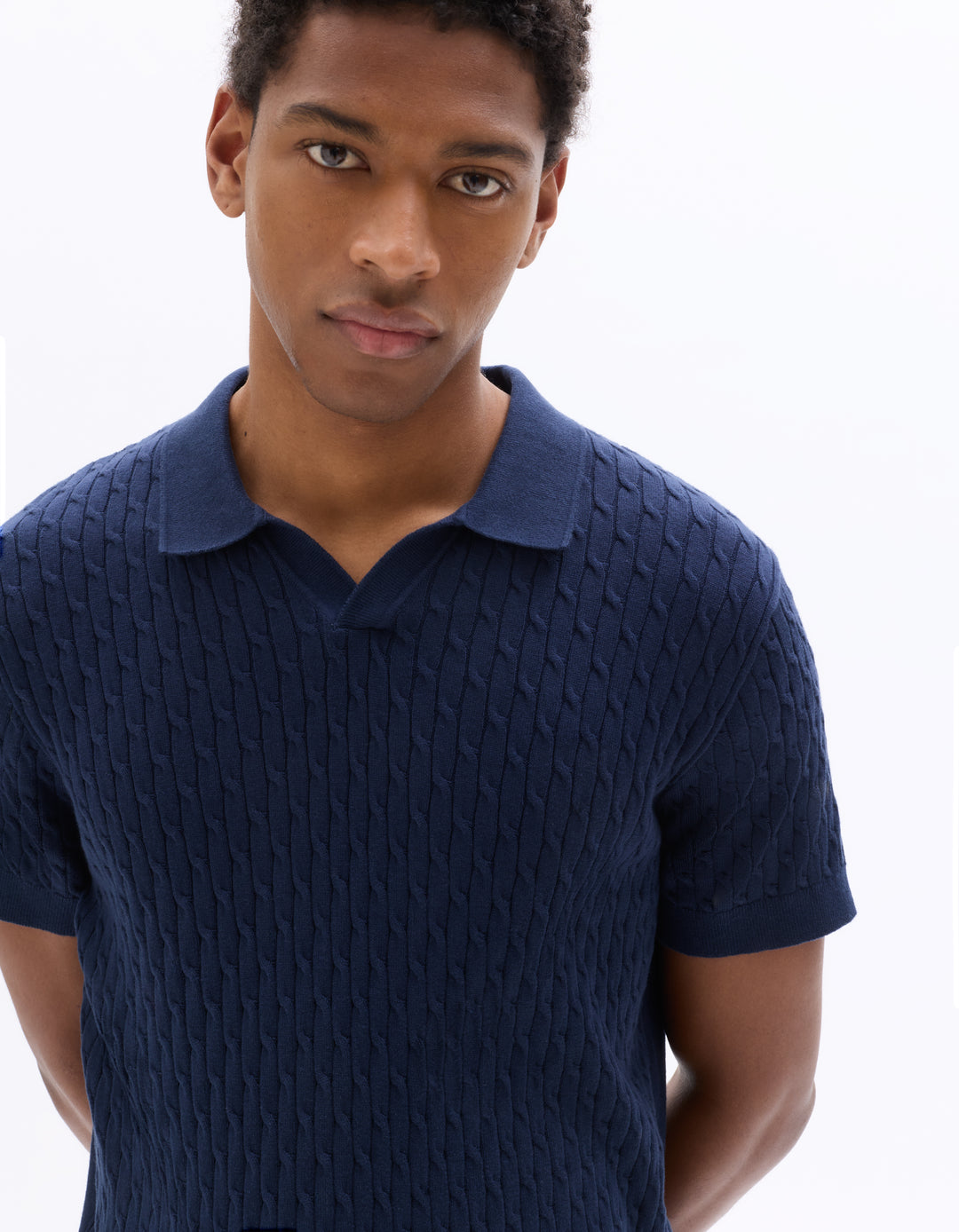 Men - Knitted - Polo Shirt - Short sleeves