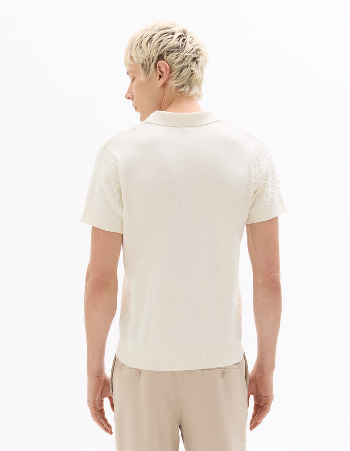 Men - Knitted - Polo Shirt - Short sleeves