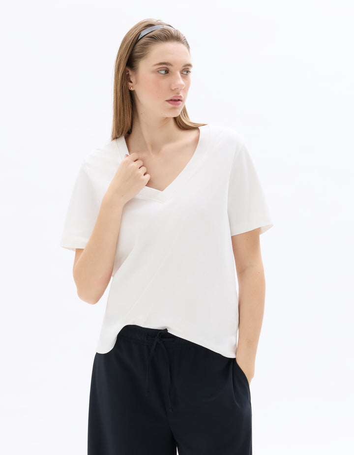 Soft Cotton V-Neck T-shirt