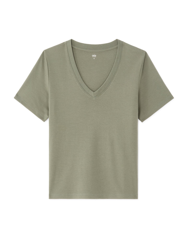 Soft Cotton V-Neck T-shirt
