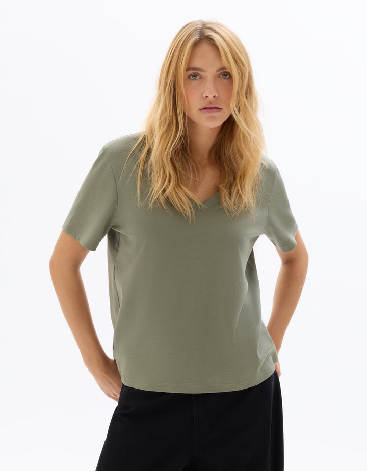 Soft Cotton V-Neck T-shirt