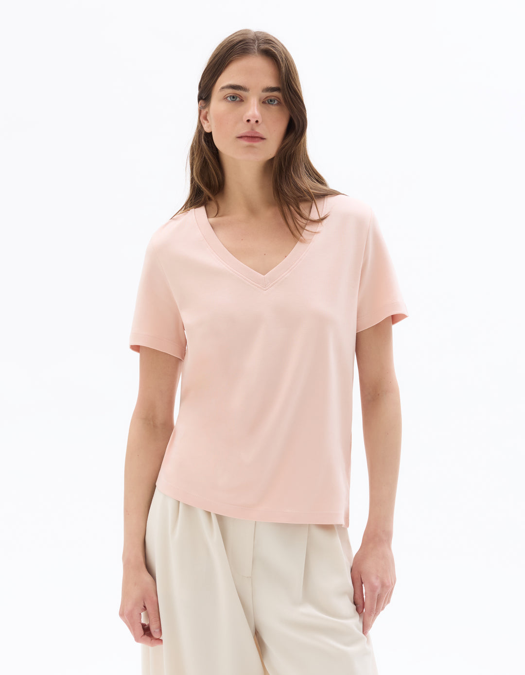 Soft Cotton V-Neck T-shirt