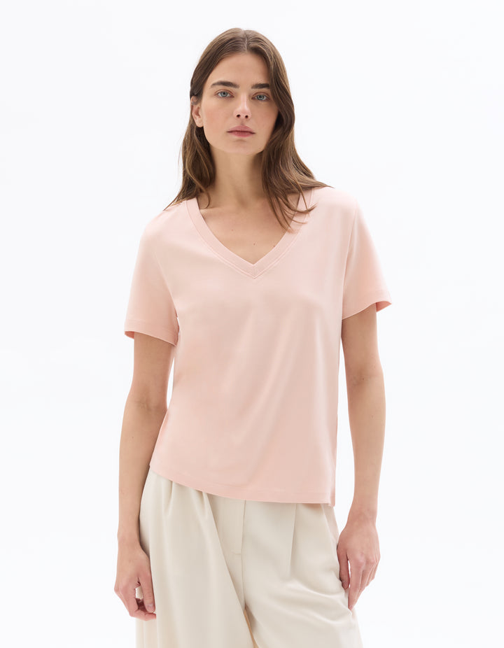 Soft Cotton V-Neck T-shirt
