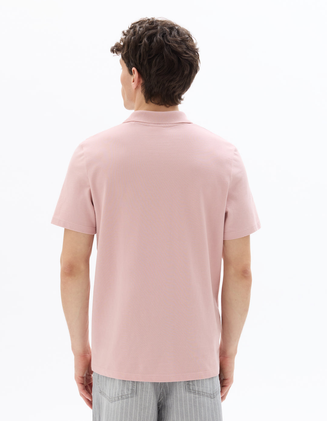 Regular Fit Piqu Polo Shirt with Shark Collar