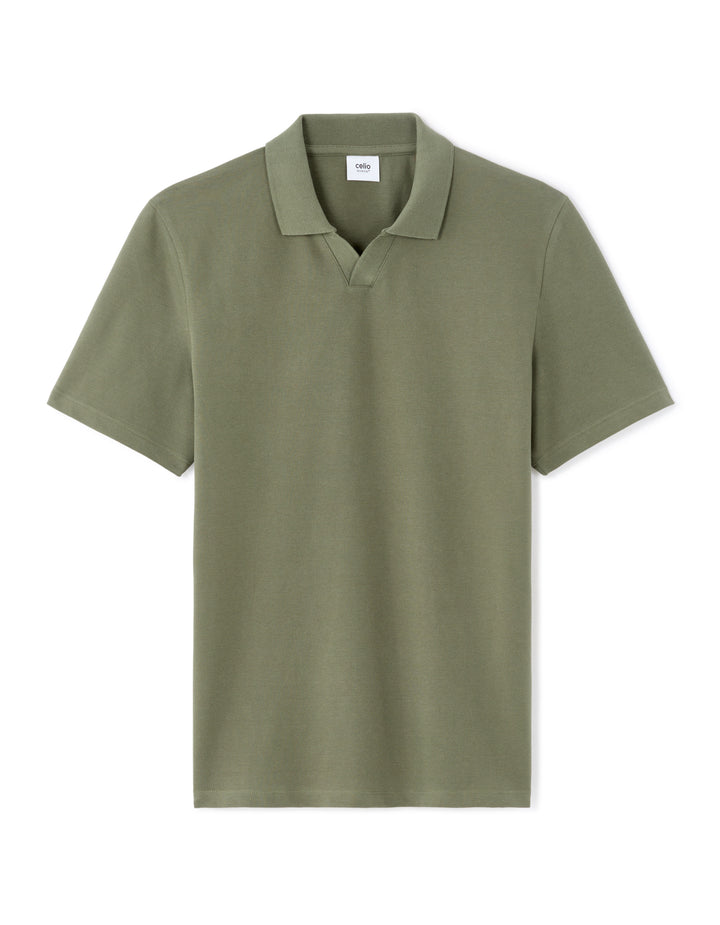 Men - Knitted - Polo Shirt - Short sleeves