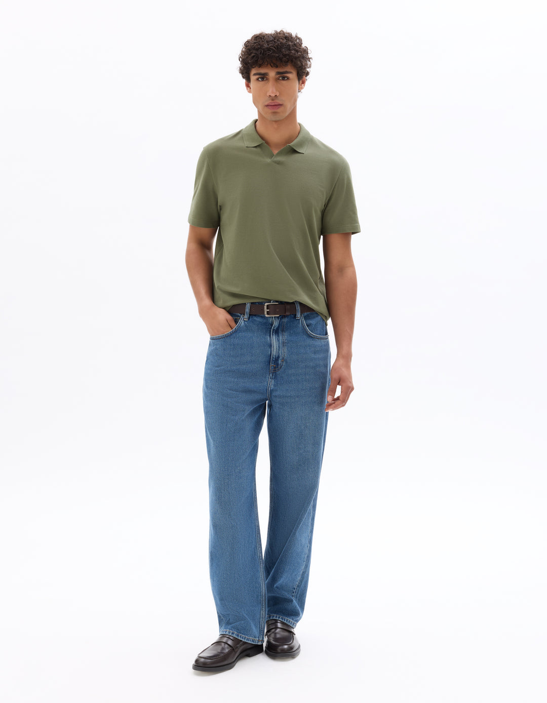 Men - Knitted - Polo Shirt - Short sleeves
