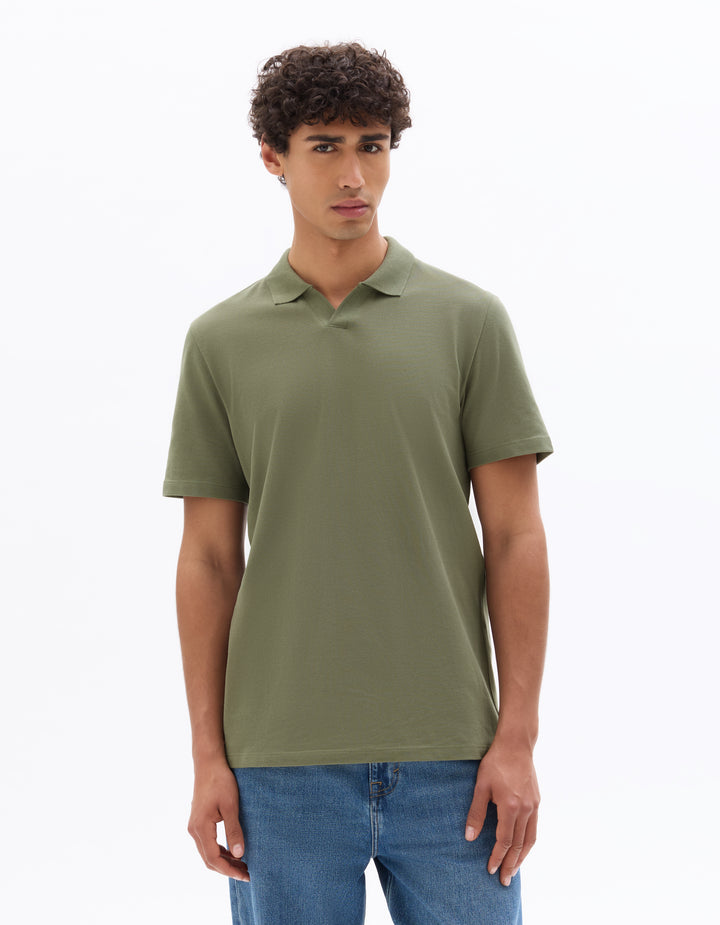 Men - Knitted - Polo Shirt - Short sleeves