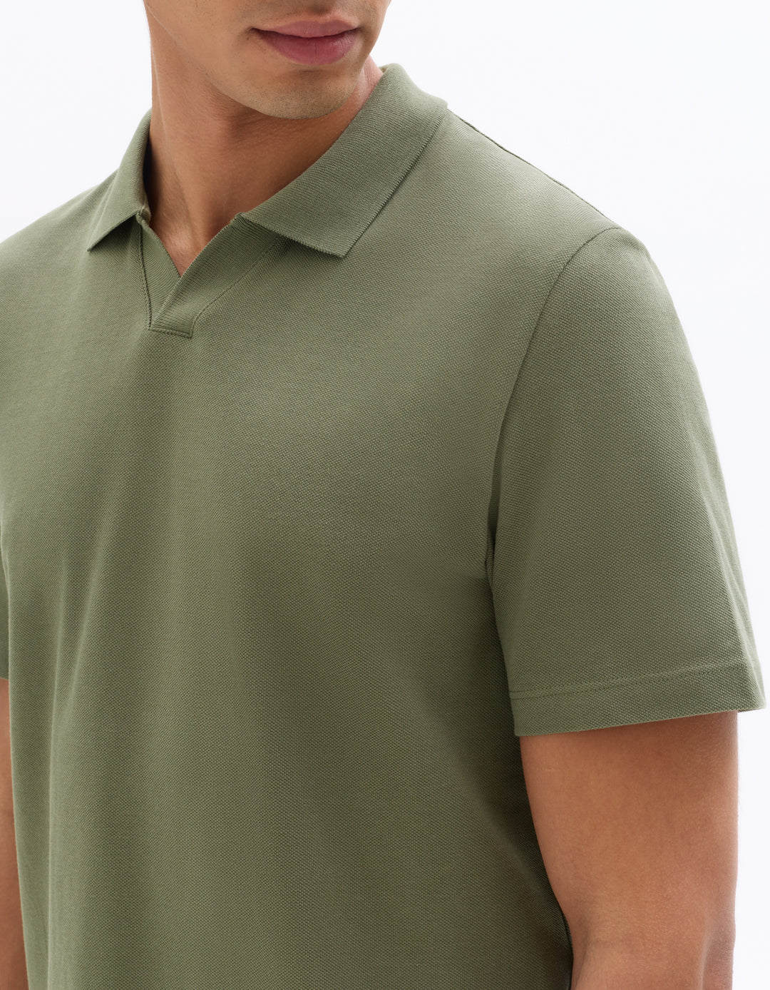 Men - Knitted - Polo Shirt - Short sleeves