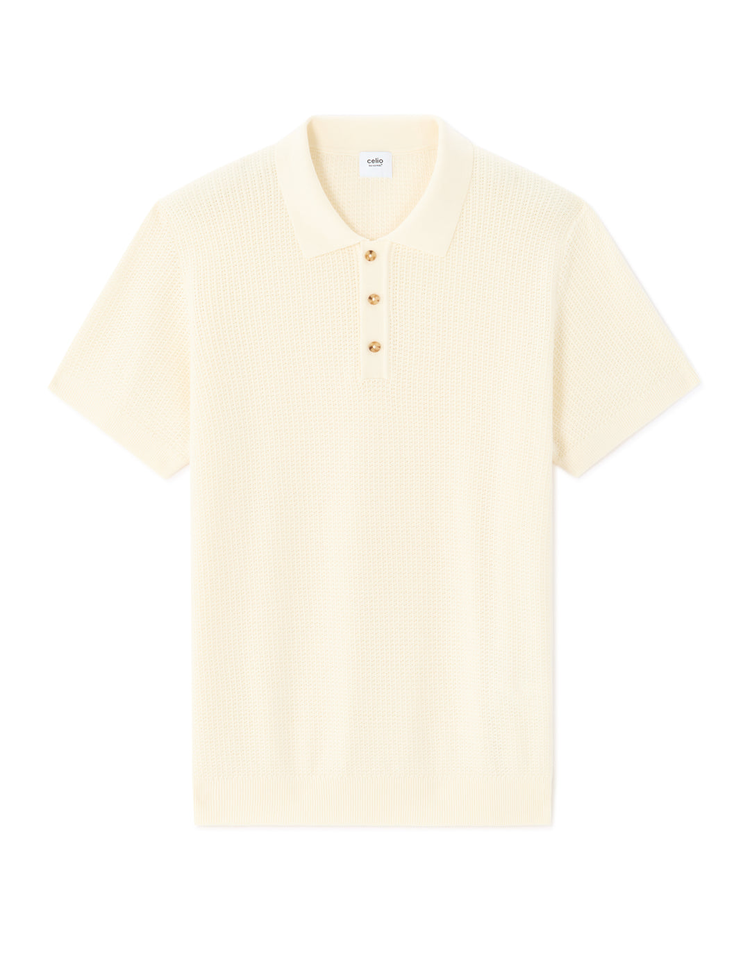 Men - Knitted - Polo Shirt - Short sleeves