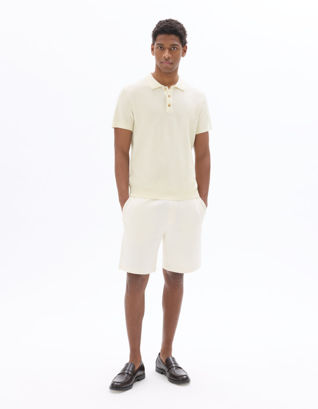 Men - Knitted - Polo Shirt - Short sleeves