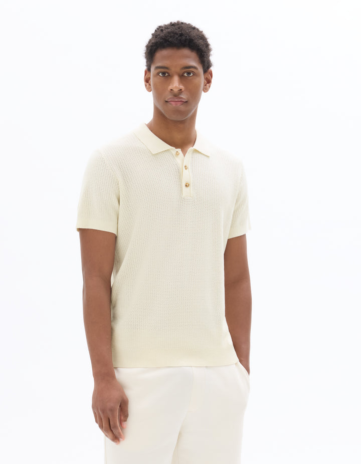 Men - Knitted - Polo Shirt - Short sleeves