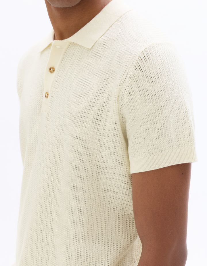 Men - Knitted - Polo Shirt - Short sleeves