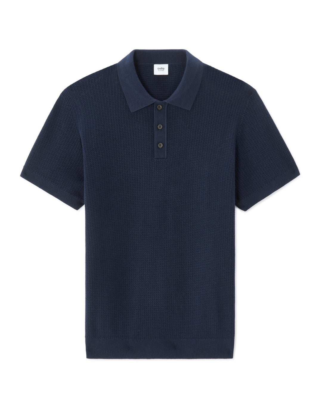 Men - Knitted - Polo Shirt - Short sleeves