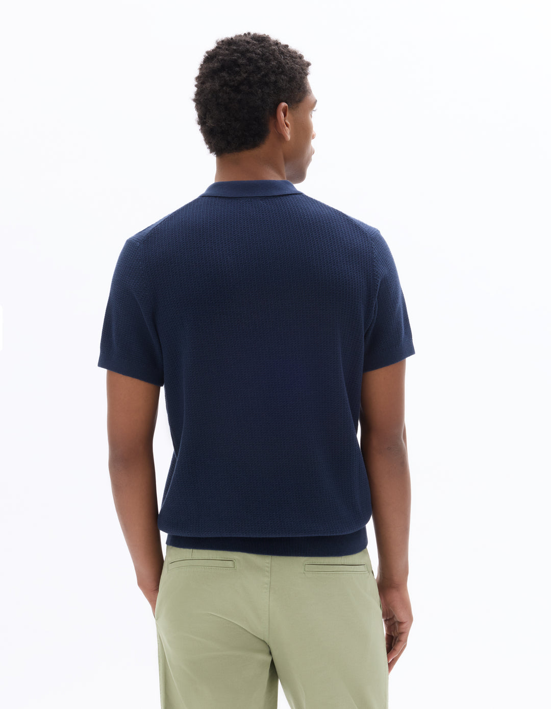 Men - Knitted - Polo Shirt - Short sleeves