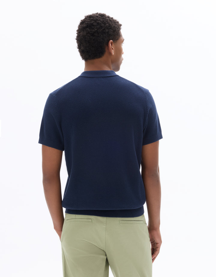 Men - Knitted - Polo Shirt - Short sleeves