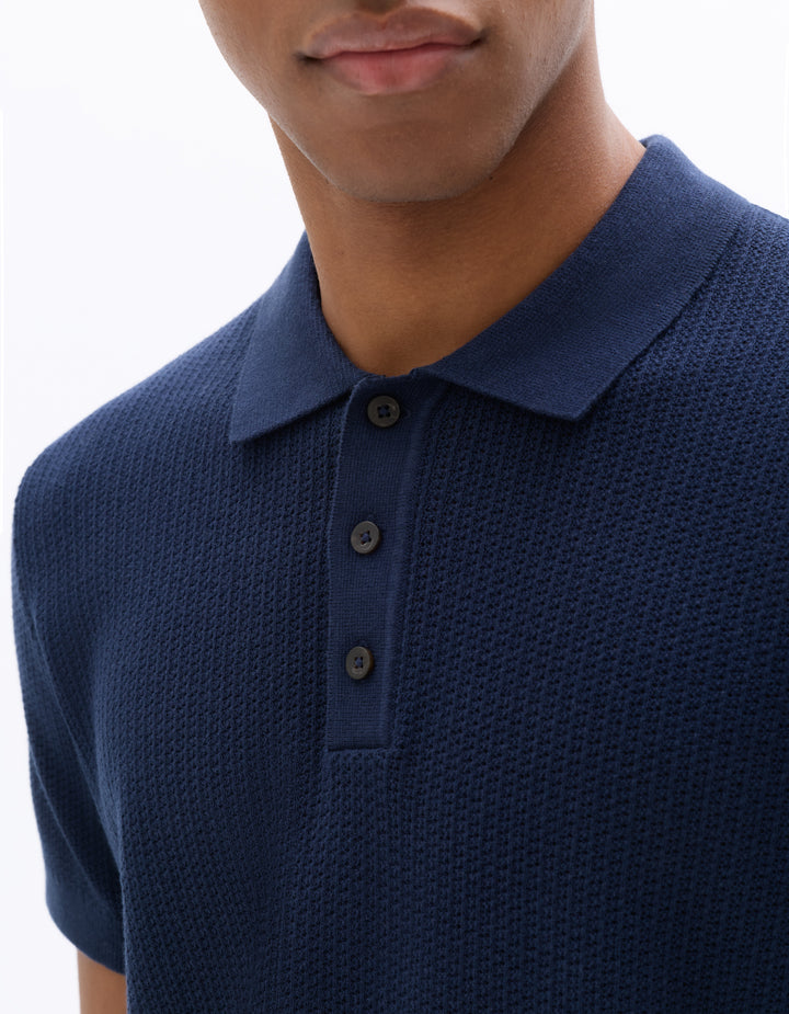 Men - Knitted - Polo Shirt - Short sleeves